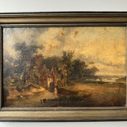 Detailed Scenery Oil Painting "Framed Painting" Original Small Art Holland Art Shop