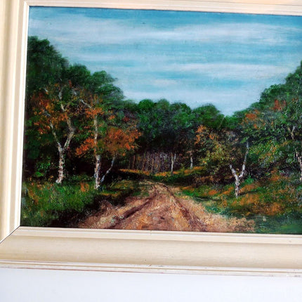 October 1964 Abstract Dutch Oil Painting hand painted art European Landscape - HollandArtShop