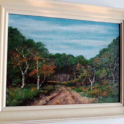 October 1964 Abstract Dutch Oil Painting hand painted art European Landscape - HollandArtShop