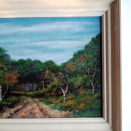 October 1964 Abstract Dutch Oil Painting hand painted art European Landscape - HollandArtShop