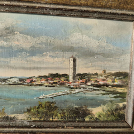 Oil Painting of Terschelling Dutch Miniature Hand Made Vintage Item - HollandArtShop