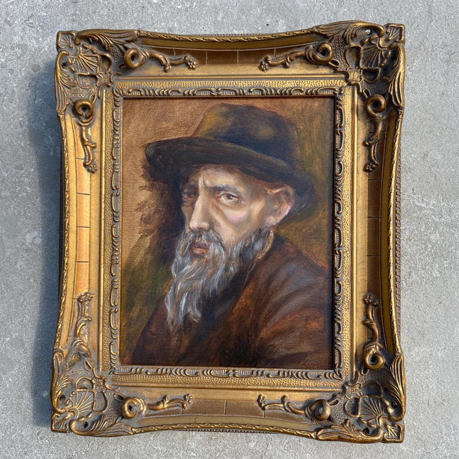 Old Master Style Oil Painting Portrait Elderly Man Marvelous Paint Original Art - HollandArtShop