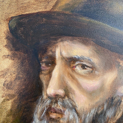 Old Master Style Oil Painting Portrait Elderly Man Marvelous Paint Original Art - HollandArtShop
