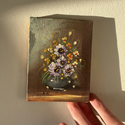 Original Floral Still Life Oil Painting "Flower Arrangement" Small Art - HollandArtShop