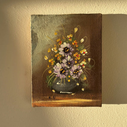Original Floral Still Life Oil Painting "Flower Arrangement" Small Art - HollandArtShop