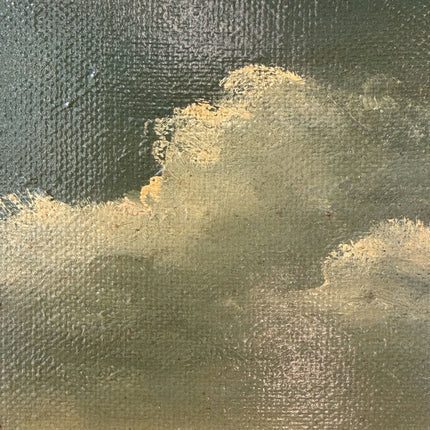 Original Oil Painting Farm "Cloud Formation" Authentic Medium Art - HollandArtShop