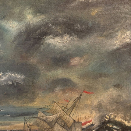 Original Oil Painting Seascape "Stormy Seas" Fine Medium Art - Holland Art Shop