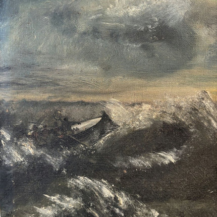 Original Oil Painting Seascape "Stormy Seas" Fine Medium Art - Holland Art Shop