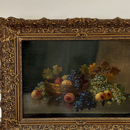 Original Oil Painting Still Life "Fruit Bowl Arrangement" Wonderful Large Art - HollandArtShop