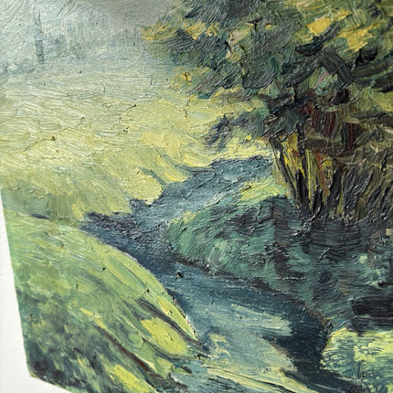 Original Windmill Hand Painted Canvas Oil Painting made in 1966 - HollandArtShop