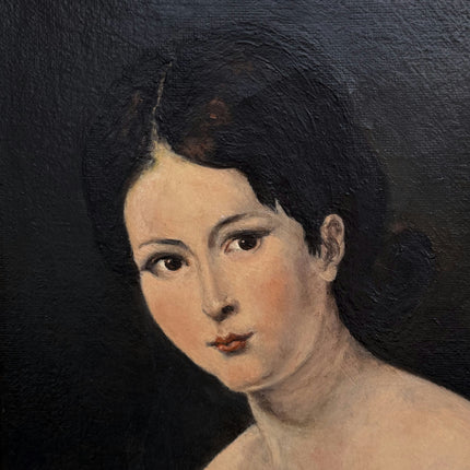 Original Portrait Oil Painting "Seated Woman" Detailed Small Artwork Holland Art Shop