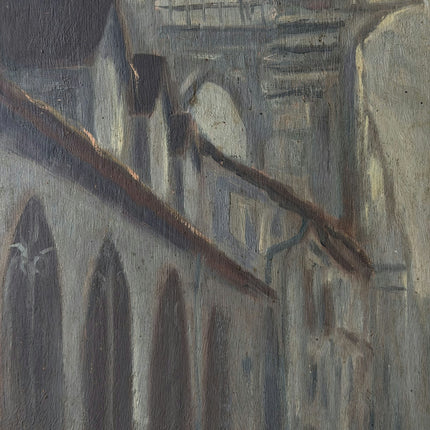 Rustic Cityscape Oil Painting "Clock Tower" Refined Art Holland Art Shop