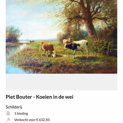 Piet Bouter Dutch Artwork Landscape Farmhouse Oil Painting Mid 20th Century - HollandArtShop