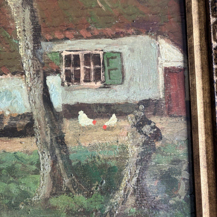 Piet Bouter Dutch Artwork Landscape Farmhouse Oil Painting Mid 20th Century - HollandArtShop