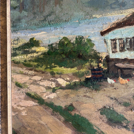 Piet Bouter Dutch Artwork Landscape Farmhouse Oil Painting Mid 20th Century - HollandArtShop