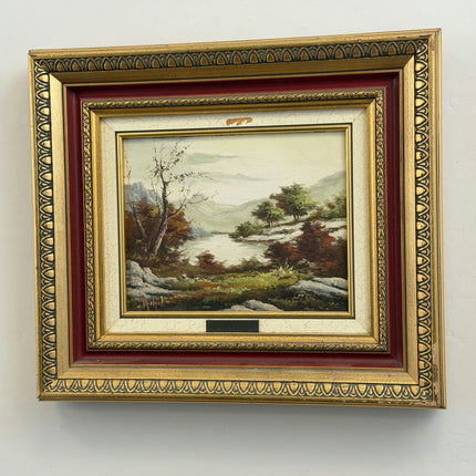 Traditional Landscape Oil Painting "Ornate Frame" Rustic Artwork Holland Art Shop
