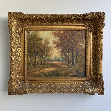 Detailed Landscape Oil Painting "Gilded Frame" Handcrafted Art Holland Art Shop