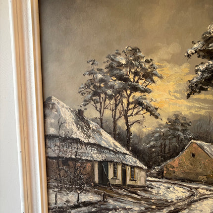 Jos Leurs Oil Painting Marvelous Winter Landscape Dutch Large Art Holland Art Shop