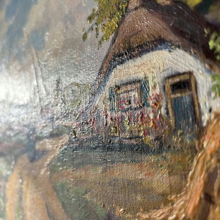 Refined Landscape Oil Painting "Country Woman" Handcrafted Medium Artwork - HollandArtShop