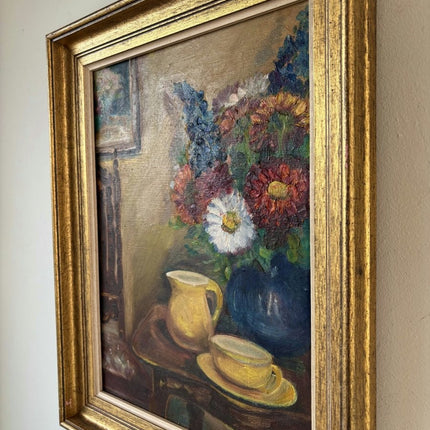 Refined Oil Painting Flowery Still Life "Floral Arrangement" Medium Art - Holland Art Shop