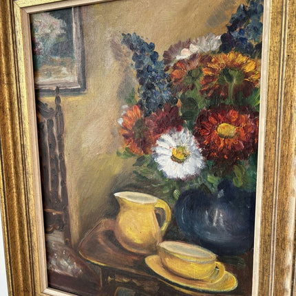 Refined Oil Painting Flowery Still Life "Floral Arrangement" Medium Art - Holland Art Shop