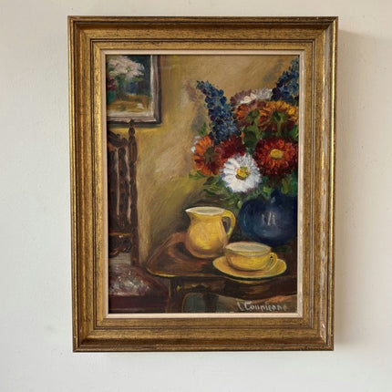 Refined Oil Painting Flowery Still Life "Floral Arrangement" Medium Art - Holland Art Shop