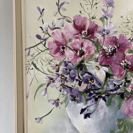 Refined Oil Painting Flowery Still Life "Floral Arrangement" Small Art - HollandArtShop