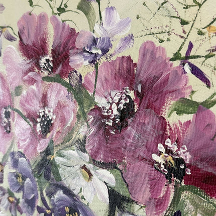 Refined Oil Painting Flowery Still Life "Floral Arrangement" Small Art - HollandArtShop