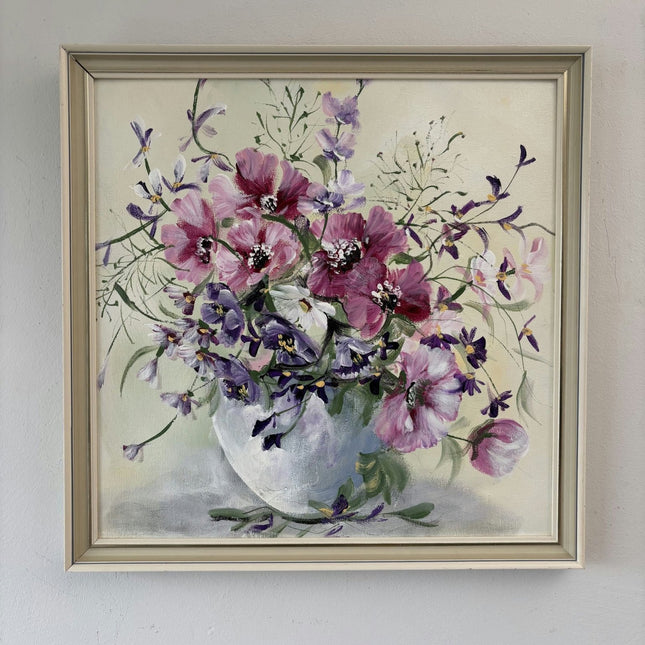 Refined Oil Painting Flowery Still Life "Floral Arrangement" Small Art - HollandArtShop
