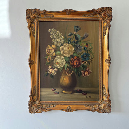 Refined Oil Painting Flowery Still Life "Flower Vase" Traditional Medium Art - HollandArtShop