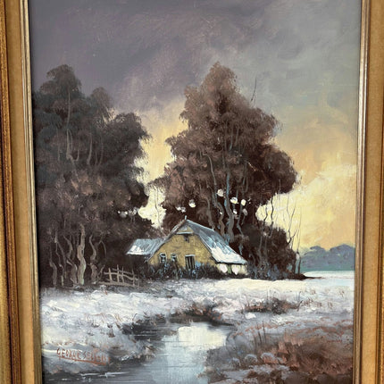 Refined Oil Painting Winter Landscape "Winter Trees" Figurative Large Artwork - HollandArtShop