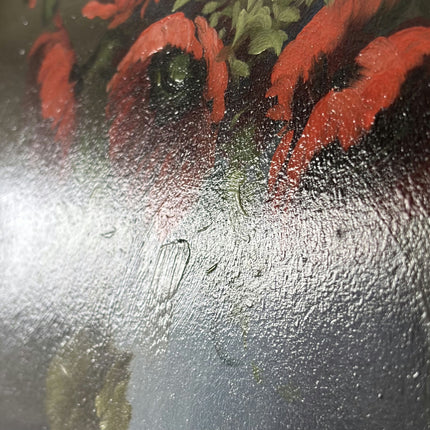 Remarkable Oil Painting Floral Still Life "Poppy Bouquet" Refined Large Artwork - HollandArtShop