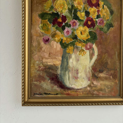 Remarkable Oil Painting Flowery Still Life "Floral Arrangement" Small Art - HollandArtShop