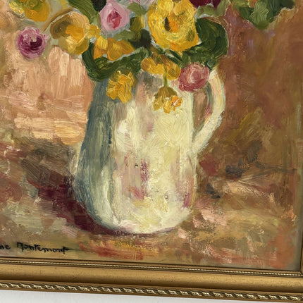 Remarkable Oil Painting Flowery Still Life "Floral Arrangement" Small Art - HollandArtShop