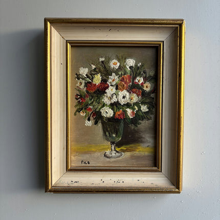 Expressive Floral Still Life Oil Painting "Flower Vase" Original Small Art Holland Art Shop