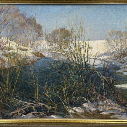 Authentic Scenery Oil Painting "Snowy River" Rustic Large Art Holland Art Shop