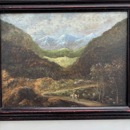 Handcrafted Landscape Oil Painting "Mountain Valley" Vintage Artwork Holland Art Shop
