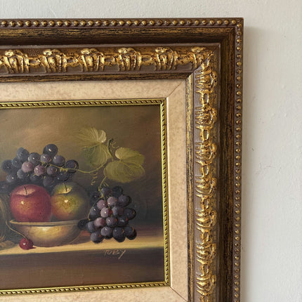 Still Life Oil Painted On Canvas With Ornate frame from ca 1970 - HollandArtShop
