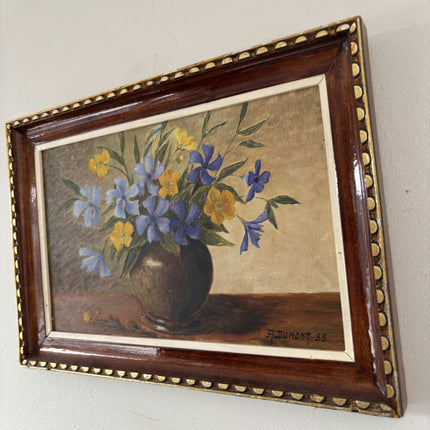 Striking Oil Painting Flowery Still Life "Floral Arrangement" Small Artwork - HollandArtShop