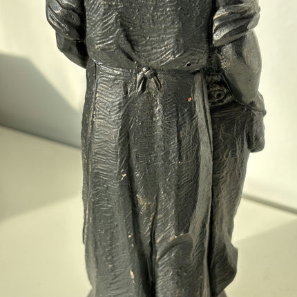 Striking Portrait Sculpture "Father And Child" Handcrafted Small Art - HollandArtShop
