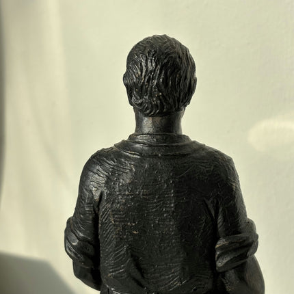 Striking Portrait Sculpture "Father And Child" Handcrafted Small Art - HollandArtShop