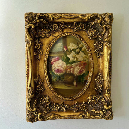 Traditional Flowery Still Life Oil Painting "Flower Vase" Fine Belgique Art - HollandArtShop