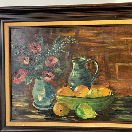 Traditional Still Life Oil Painting "Vase Of Flowers" Striking Large Artwork - HollandArtShop