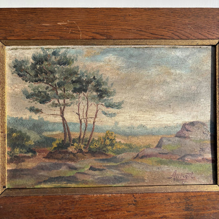 Elegant Landscape Oil Painting "Pine Trees" Original Art Holland Art Shop