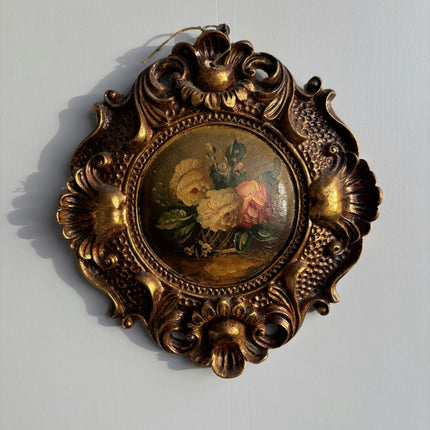 Elegant Floral Still Life Oil Painting "Gilded Frame" Authentic Small Art Holland Art Shop