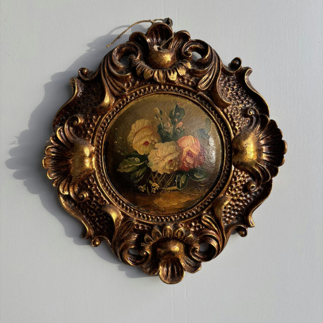 Elegant Floral Still Life Oil Painting "Gilded Frame" Authentic Small Art Holland Art Shop