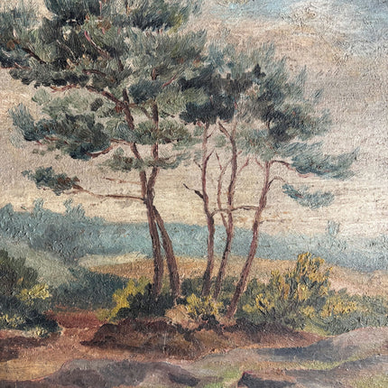 Elegant Landscape Oil Painting "Pine Trees" Original Art Holland Art Shop