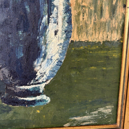 Vintage Flower Tree Still Life floral Oil Painting Flowers in Vase Mid 20th C - HollandArtShop