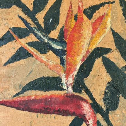 Vintage Flower Tree Still Life floral Oil Painting Flowers in Vase Mid 20th C - HollandArtShop