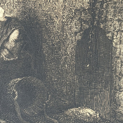 Vintage Interior Etching "Weeping Widow" Traditional Small Artwork - HollandArtShop